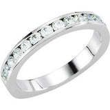 14K White 1-3 CTW Diamond Band for 5.2mm Engagement