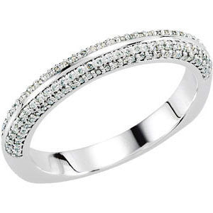 10K White 1-3 CTW Diamond Band