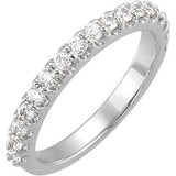 14K White 1-2 CTW Diamond Band