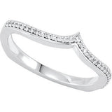 14K White .08 CTW Diamond Band