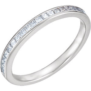 14K White 1-2 CTW Diamond Band