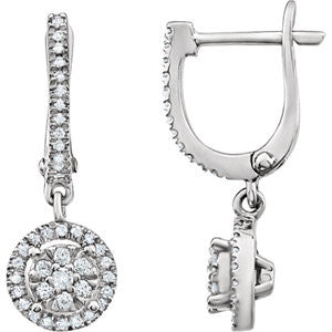 14K White 1-3 CTW Diamond Earrings