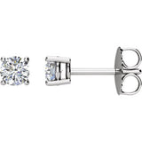 Platinum 1-2 CTW Diamond Platinum Friction Post Stud Earrings