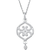 Sterling Silver Granulated Design 18" Necklace