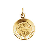 14K Yellow 22mm Round Caridad del Cobre Medal