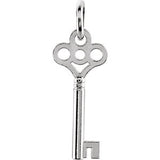 14K White Key Charm with Jump Ring