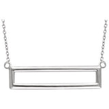 14K Yellow Rectangle 16-18" Necklace