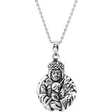 Sterling Silver God's Embrace of Love 18" Girl Necklace