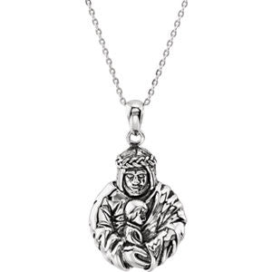 Sterling Silver God's Embrace of Love 18" Girl Necklace