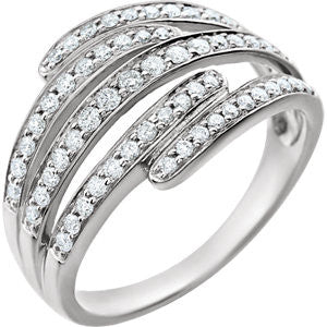 14K White 1-2 CTW Diamond Ring