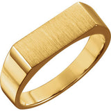 14K Yellow 15x9mm Men's Signet Ring