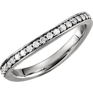 14K White 1/3 CTW Diamond Stackable Ring Size 7