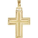 14K Yellow 30x24mm Cross Pendant