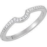 14K White 1-6 CTW Diamond Engagement Matching Band