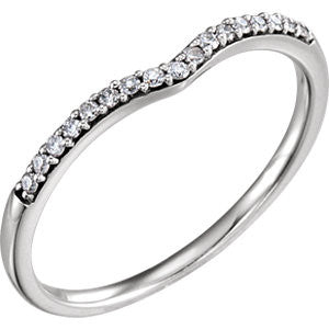 14K White 1-8 CTW Diamond Band