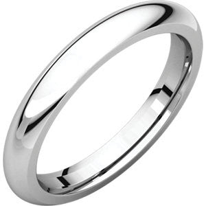 Sterling Silver 3mm Comfort Fit Band