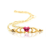 10K Yellow February Birthstone Bracelet