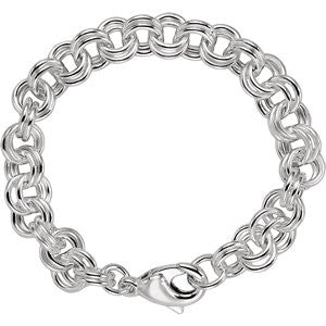 9mm Sterling Silver Fancy Link Chain