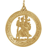 14K Yellow 38.75mm St. Christopher Medal