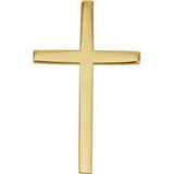 14K White 25.75x15.75mm Cross Pendant