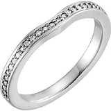 14K White Oval 1-6 CTW Diamond Band