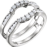 14K White 1/2 CTW Diamond Ring Guard