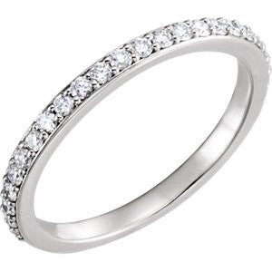 14K White 1-3 CTW Diamond Band