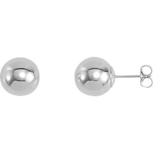 Bright Finish Ball Earrings