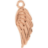 14K White Angel Wing Charm