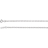 14K White 1.5mm Rope 16" Chain