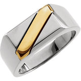 18K Yellow & Platinum Band