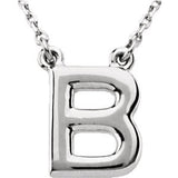 14K Yellow Letter "J" Block Initial 16" Necklace