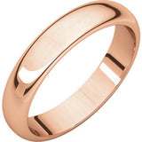 14K Rose 2.5mm Half Round Band