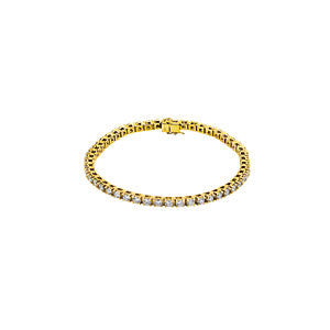 14K Yellow 4 1-2 CTW Diamond Line 7.25" Bracelet