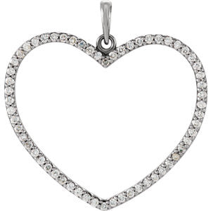 14K Yellow 1/3 CTW Diamond Heart Pendant