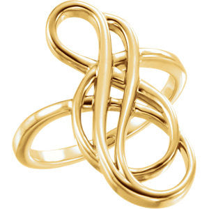 14K Rose Freeform Ring