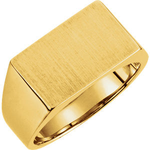 14K Yellow Signet Ring