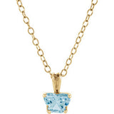 14K Yellow February Birthstone Pendant