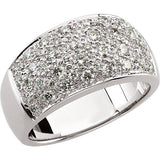 14K Two-Tone 1 CTW Diamond Micro Pave Ring Size 6