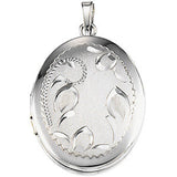 Engraved Oval Locket