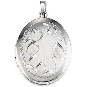 Engraved Oval Locket