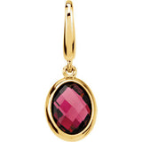 Genuine Rhodolite Garnet Charm