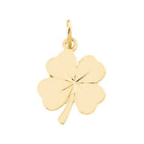 14K Yellow 18x14mm 4 Leaf Clover Charm