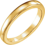 14K Yellow Solstice Solitaire&#174; #4=.25-.33 CT Tapered Bombé Band