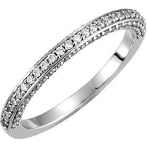 18K White 1-8 CTW Diamond Band