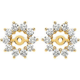 14K White 5-8 CTW Diamond Earring Jackets