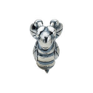 Sterling Silver 11.25x10.25 Bee Bead