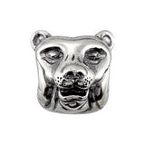 Sterling Silver 11.85x11.5mm Tiger Slider Bead