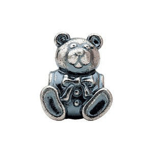 Sterling Silver 15x12.25mm Bear Slider Bead