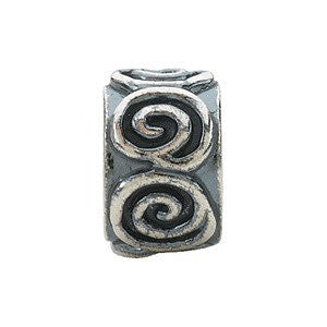 Sterling Silver 8.5x5mm Swirl Bead